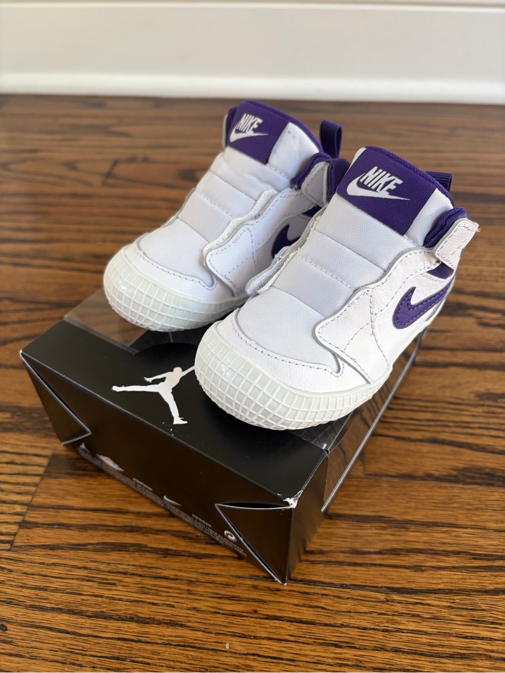 Nike Air Jordan 1 Crib Bootie Court Purple - Size 4C (OG Box) - Baby Shoes